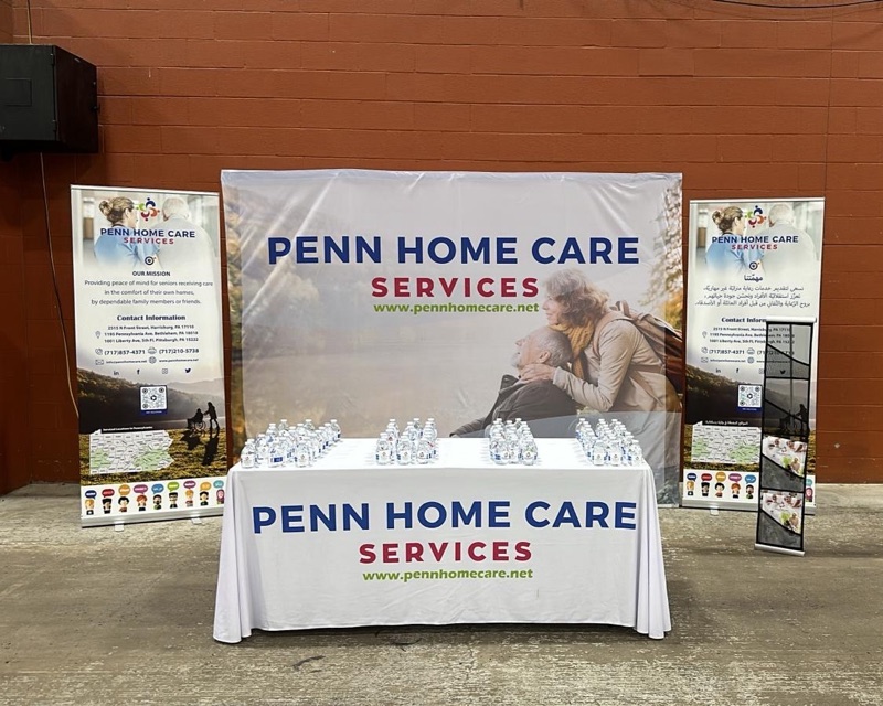 Penn Home Care Services event booth